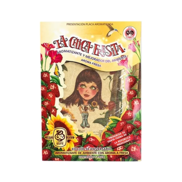 Chica fresita, presentación cartón aromatizante grande Fresa Original